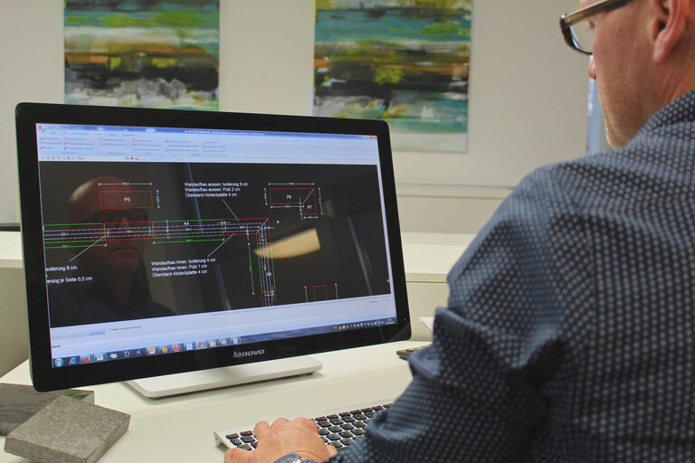 Digitale Vermaßung Digitale Vermaßung von Natursteinprojekten in 3D CAD Programmen.