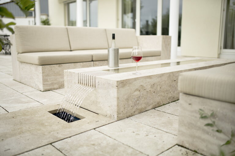 Cubo Lounge Finca beige mit beiger Polsterung für stilvolle Terrassen