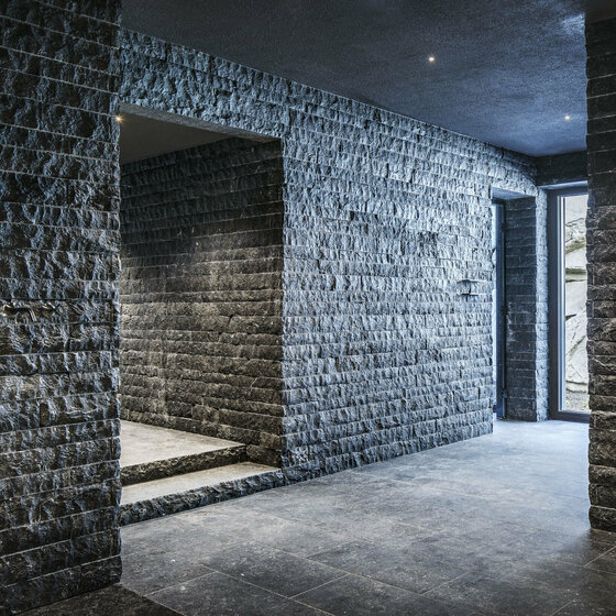 Belgisch Blau Naturstein Wandverblender für moderne Wände