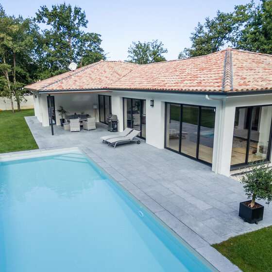Belgisch Blau Poolrandplatten aus Naturstein für moderne Pools