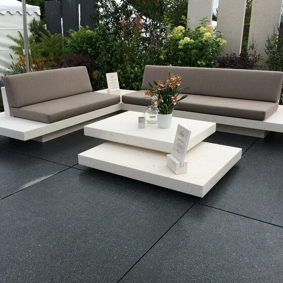 Weitere Quadro Lounge Bianco Adria mit brauner Polsterung